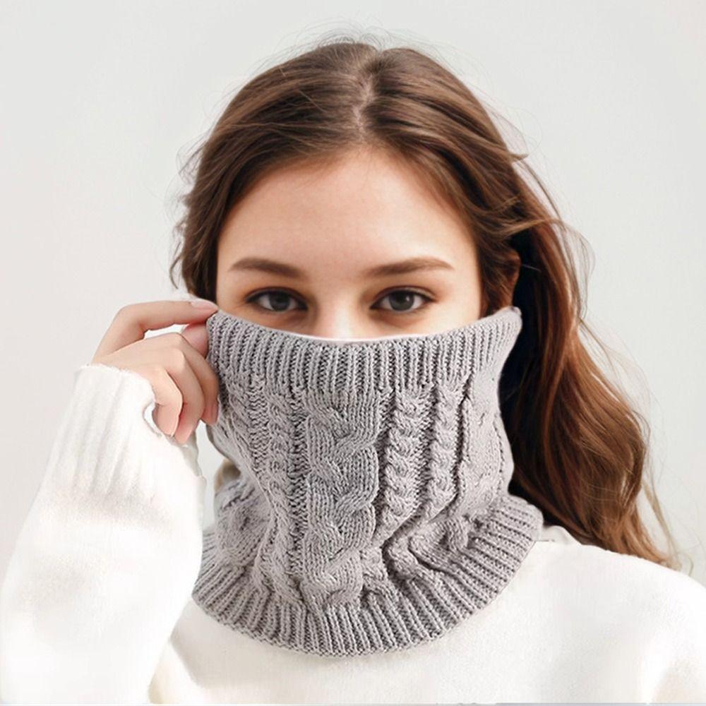 Мягкий вязаный спортивный шарф, толстый утепленный воротник, универсальный шейный платок для зимы