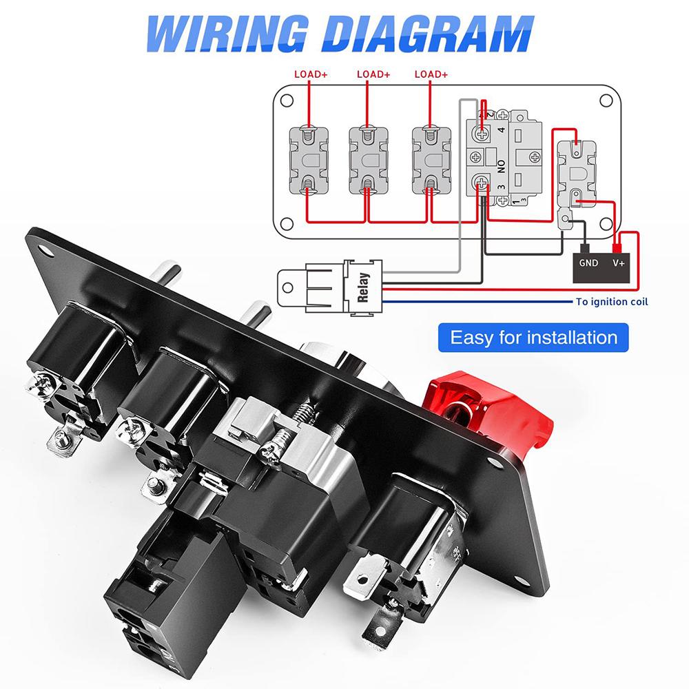 12 В гоночный автомобиль стартер кнопка запуска и остановки зажигания тумблерный переключатель панель из углеродного волокна автомобильные аксессуары для лодки ATV UTV