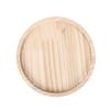 Clip On Tray Natural Bamboo 9.8in Round Home Couch Sofa Armrest Clip Tray Table for Snack Coffee
