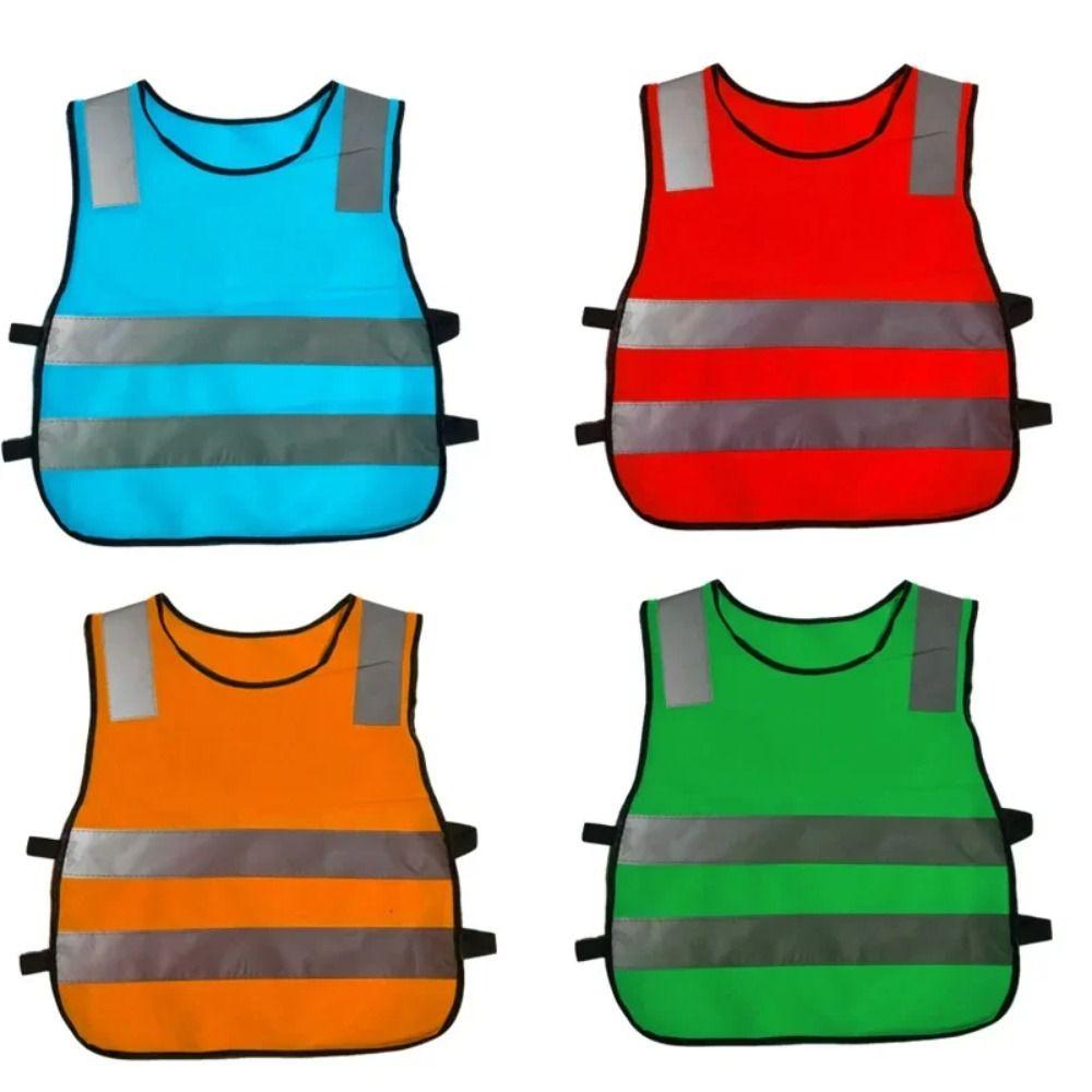 Comfortable Kids Safety Vest High Visibility Traffic Waistcoat Sleeveless Reflective Vest Outdoor