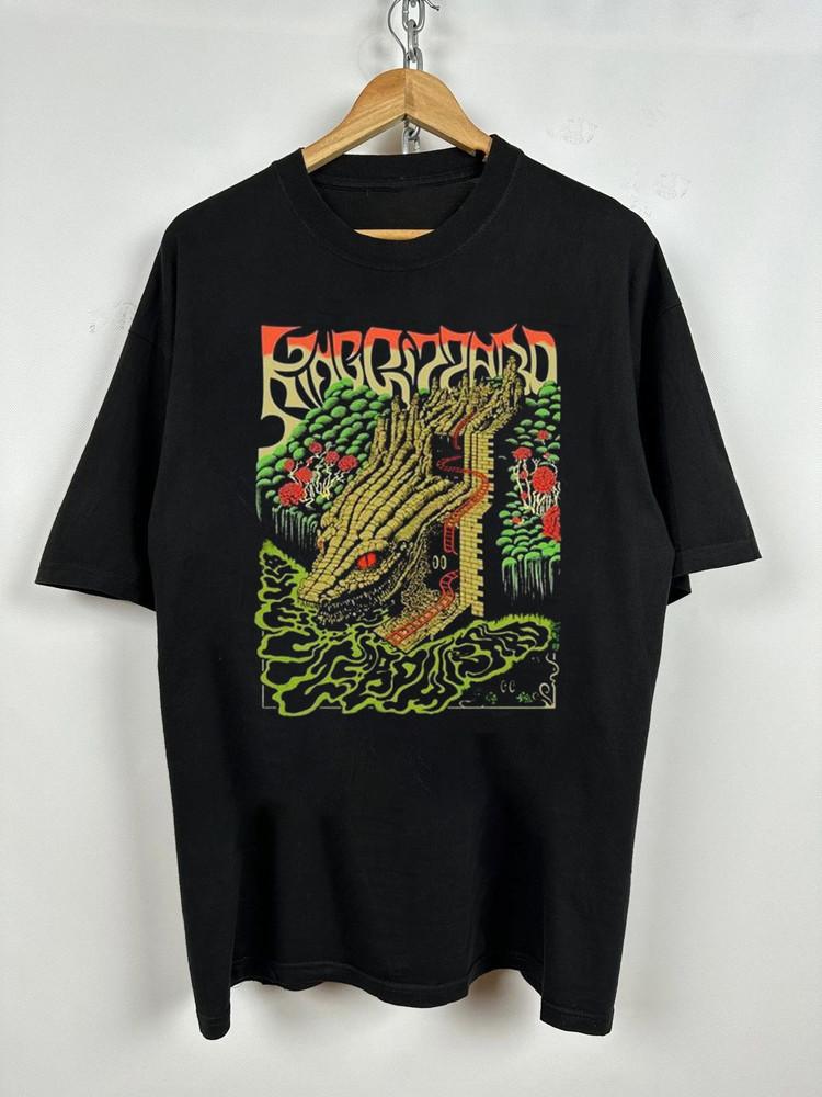 Редкая футболка King Gizzard And The Lizard Wizard Evil River Черная S-5XL LL132 Унисекс