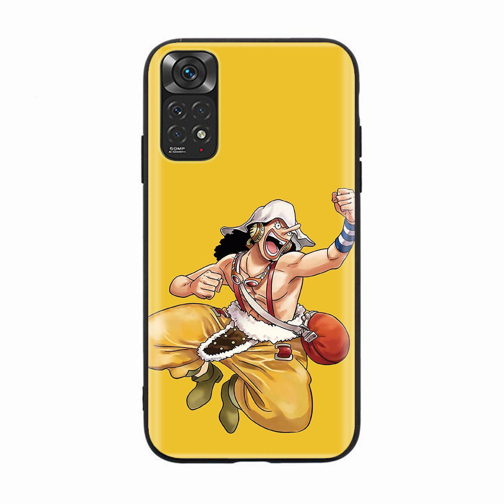 Черный чехол для Xiaomi Poco X6 X4 M5 M6 F5 F6 C65 C55 C50 C51 C40 Pro Redmi 14C A3X 13C 12C 11T 10A 9C Note 7 6 8A Plus D-39 One Piece Anime