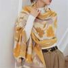 Women's Winter Scarf Ink Painting Scarf  High End Imitation Cashmere Lady's Knitted Shawl To Keep Warm In Air Conditioned Rooms In Summer