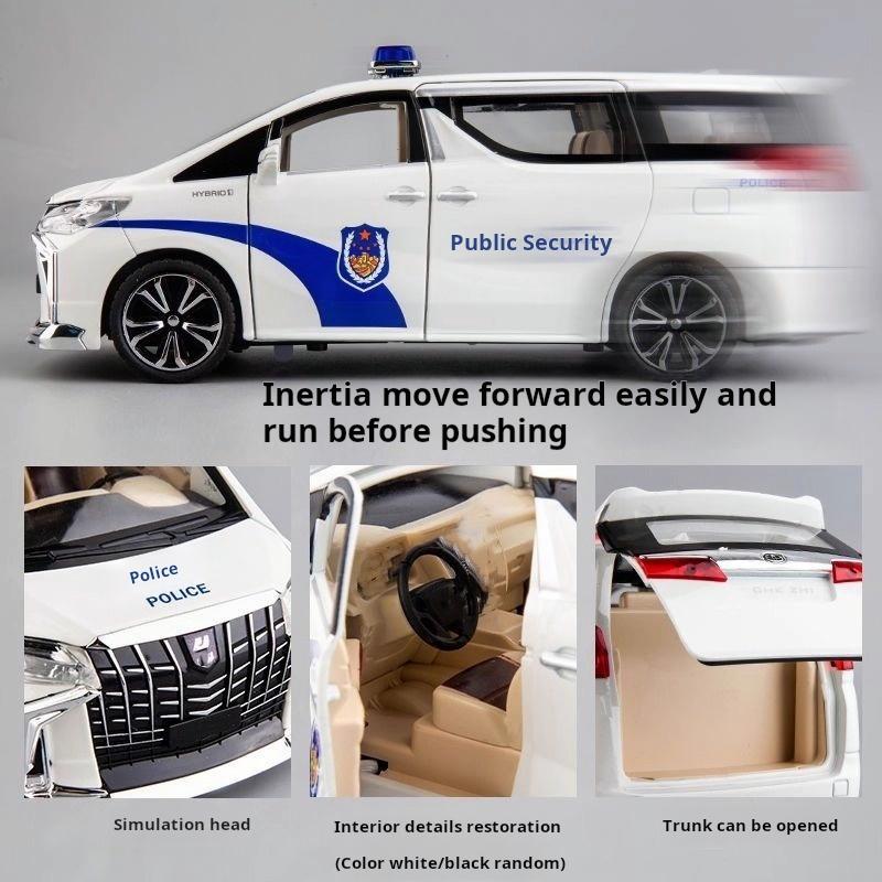 1:24 Children's Inertia Pull-back Car Toy with Lighting Sound Simulation Commercial Car Model Boy Gift Toy Car Kids Holiday Gift