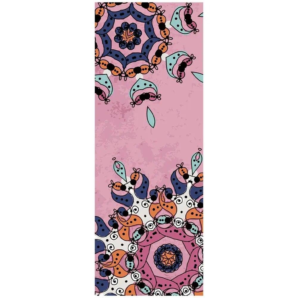 Полотенца для йоги, микрофибра с принтом для фитнеса, спортивные путешествия, быстросохнущий впитывающий пот коврик для тренировок, чехол для пилатеса, тренажерного зала, одеяло для йоги