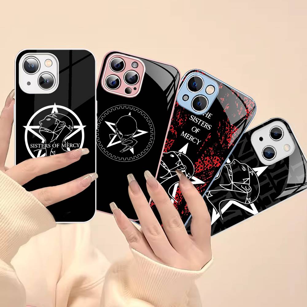 The Sisters Of Mercy Band Tempered Glass For Iphone 14 13 12 11 Pro Mini XS MAX 14Plus X XS XR Cover