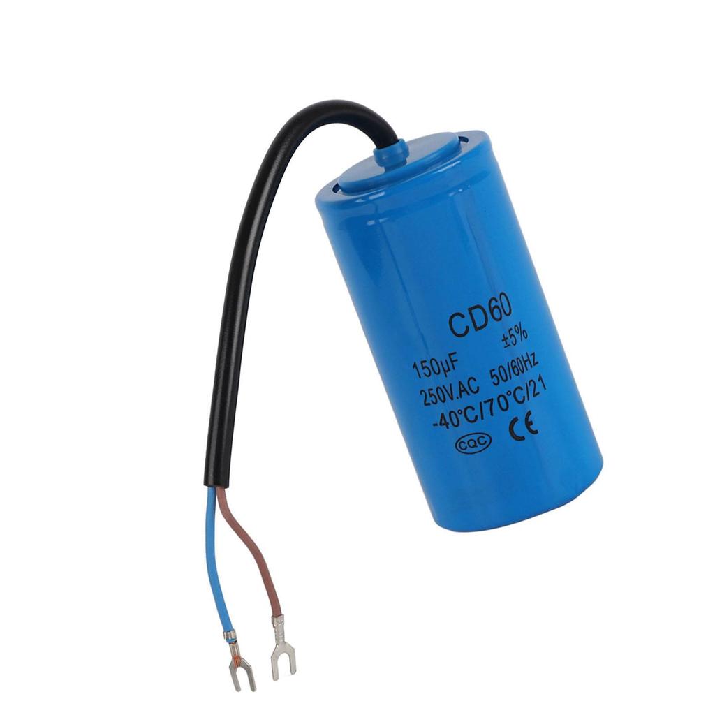 CD60 Конденсатор рабочий с проволочным выводом 250 В переменного тока 150 мкФ 50/60 Гц для мотор-компрессора