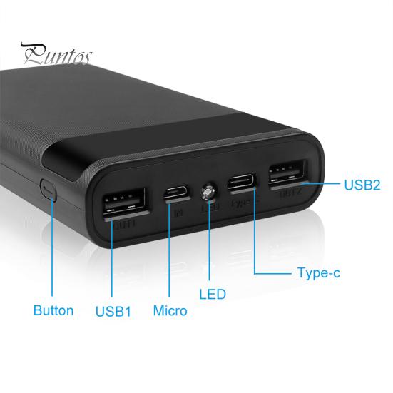 Корпус Power Bank с цифровым дисплеем Plug Play Большая емкость Двойной USB DIY Коробка Выход Светодиодная лампа Зарядное устройство для 6x18650 батарей Чехол Питание для телефона