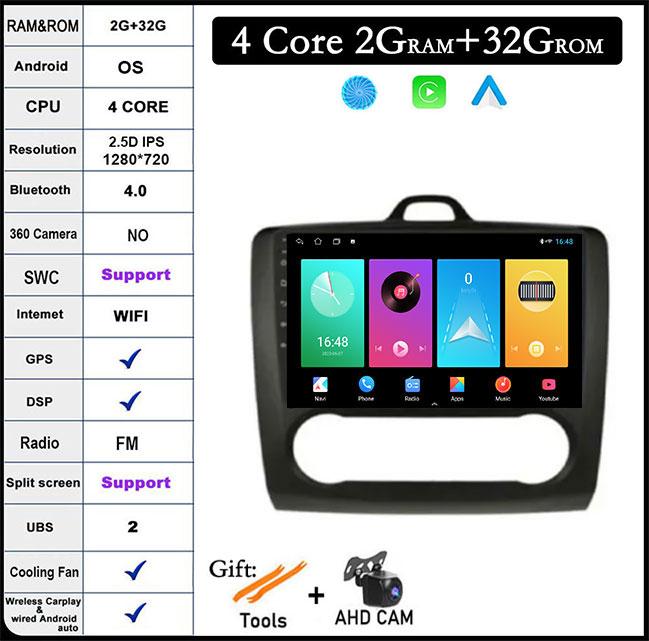 9 дюймов для Ford Focus 2 3 MK2 MK3 2004-2011 DSP Android 14 автомобильный радиоприемник мультимедиа видеоплеер навигация стерео GPS