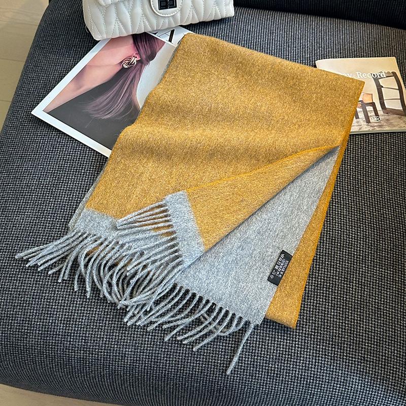 Зимний Шерстяной Шарф Для Женщин Теплые Кашемировые Шарфы Хиджаб Однотонный Женский Длинный Шаль Пашмина Бандана Головной Платок