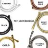 Bathroom PVC Flexible Shower Tube Toilet Bidet Hand Sprayer Hose Silver/Black/Grey/Gold/Rose Gold 150CM Shower Plumbing Hose