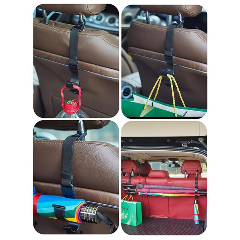 Крючок для подголовника автомобильного сиденья, 2 вешалки, органайзер для хранения, универсальный, для сумочки, кошелька, пальто, универсальный, подходит для автомобиля, внедорожника