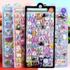 Waterproof 3D Relief Stickers Transparent Crystal Stickers Funny Adhesive Materials Book