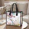 Watercolor Floral Print Daily Tote Bag Lightweight Casual Reusable Shopping Handbag
