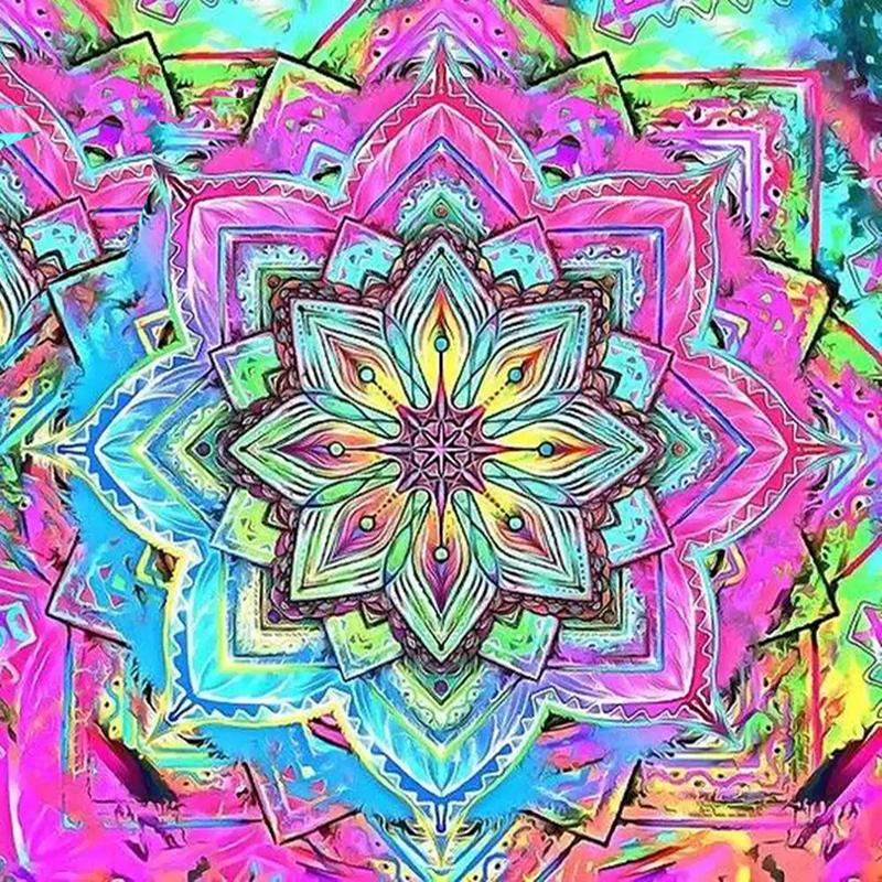 5D алмазная живопись Мандала цветок DIY полный круглый стразы дрель наборы для вышивки крестиком Алмазная вышивка подарок на Новый год