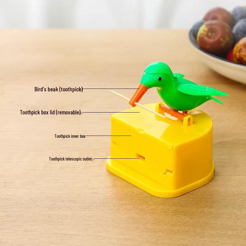 Подставка для зубочисток Little Bird Pop-Up - Креативная, с ручным нажатием и многоразовая