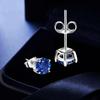 Tanzanite Stud Earrings Jewelry Womens Silver 6mm Round Earrings