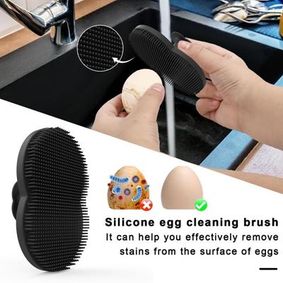 Силиконовая щетка для чистки яиц с мягкой щетиной для чистки куриных яиц и домашней птицы