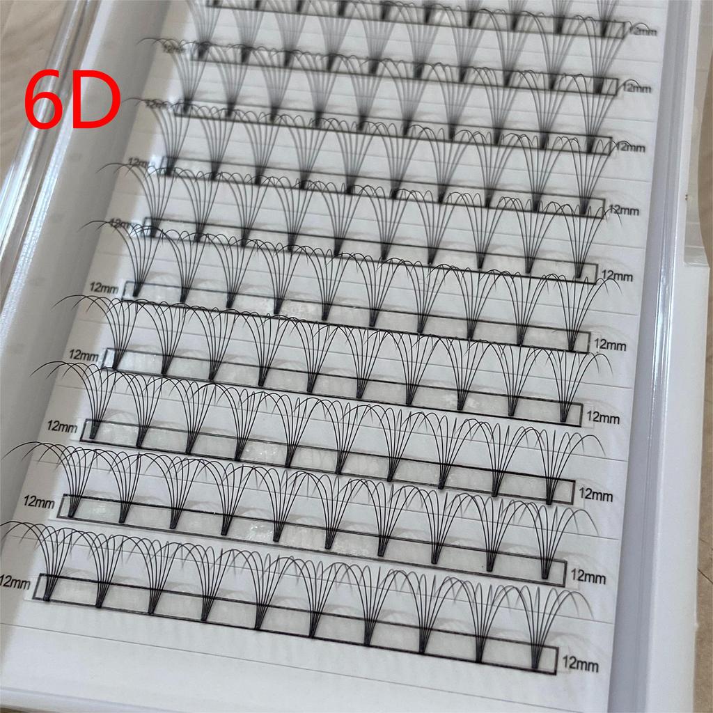 Короткая ножка Готовые пучки Натуральные ресницы для наращивания 6D 0.07 0.10 Наращивание ресниц