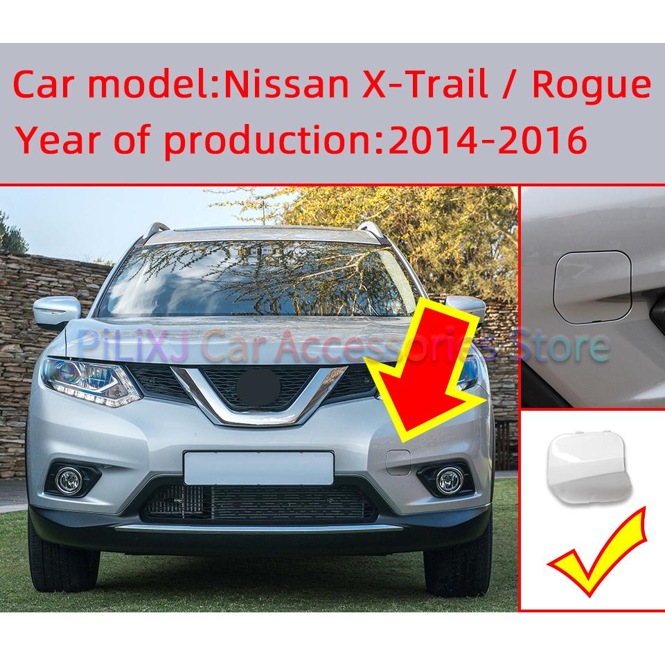Крышка крюка буксировки переднего бампера для Nissan X-Trail Rogue T32 2014 2015 2016 Заглушка буксировочного крюка Трим Белый Черный Серебристый