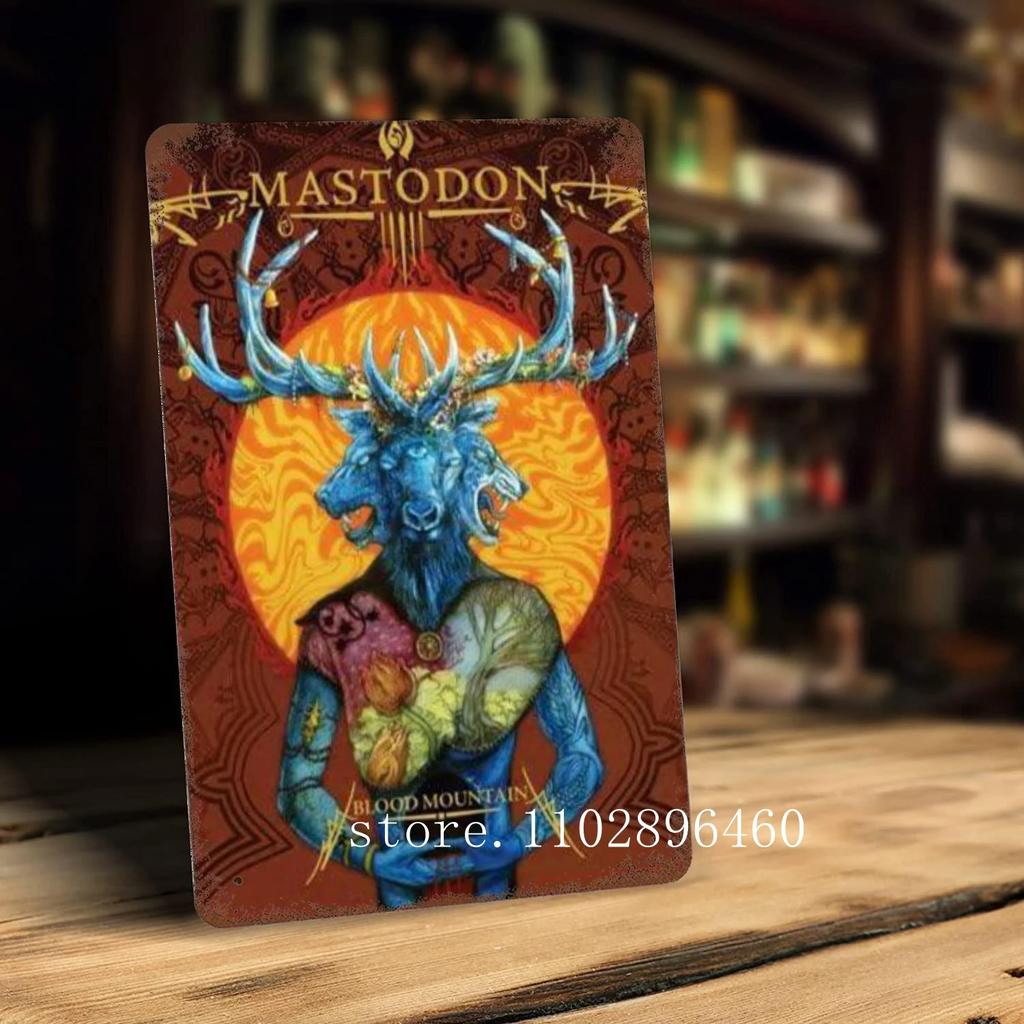 Mastodon Певец Металлические Таблички и Знаки настенный декор Винтажные Жестяные Таблички Капитан Металлический Постер Декор для Бара Паба Клуба Настенное Украшение