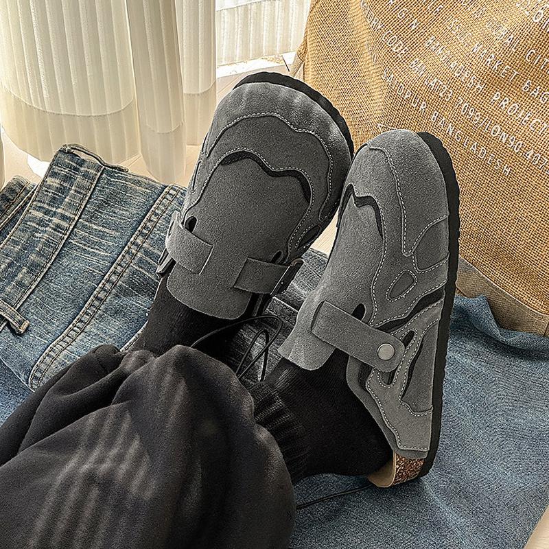 Пробковые мюли тапочки мужские женские с закрытым носком домашние тапочки сабо винтажные тапочки Мюллер поддержка свода стопы