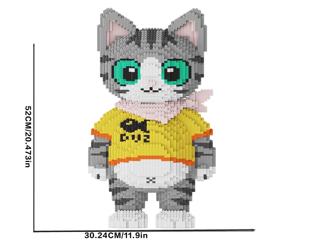 Набор строительных блоков «Толстый кот» из 30133 деталей для детей от 14 лет и старше. Рождественский/пасхальный подарок. Сращивание мелких деталей. Сложный. Домашний декор.