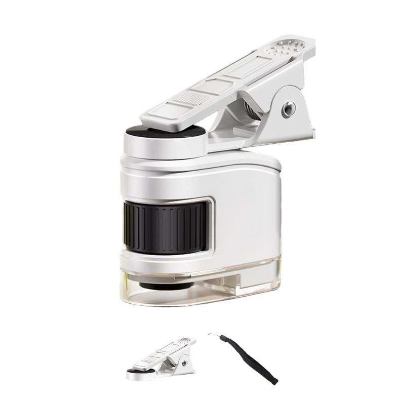 Children Educational Microscope Portable Design with 10X 30X 60X Magnification and Phone Clip for Classroom Learning