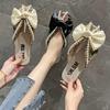 Fashion Summer New Baotou Slippers Womenr 2025 Flat Bottom Bow Soft Bottom Cool Slippers Fashion Women Shoes Home-based Slipper