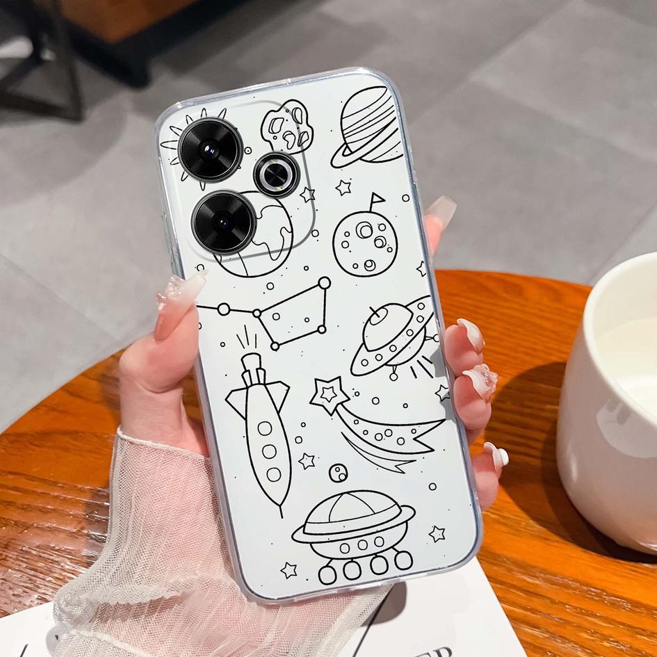 Популярный чехол Graffiti Butterfly для Xiaomi Redmi 13 13C 14C A3 Note 13 Pro K70E K60 Ultra, новый чехол, мягкий силиконовый, устойчивый к падениям, прозрачный чехол для телефона Redmi