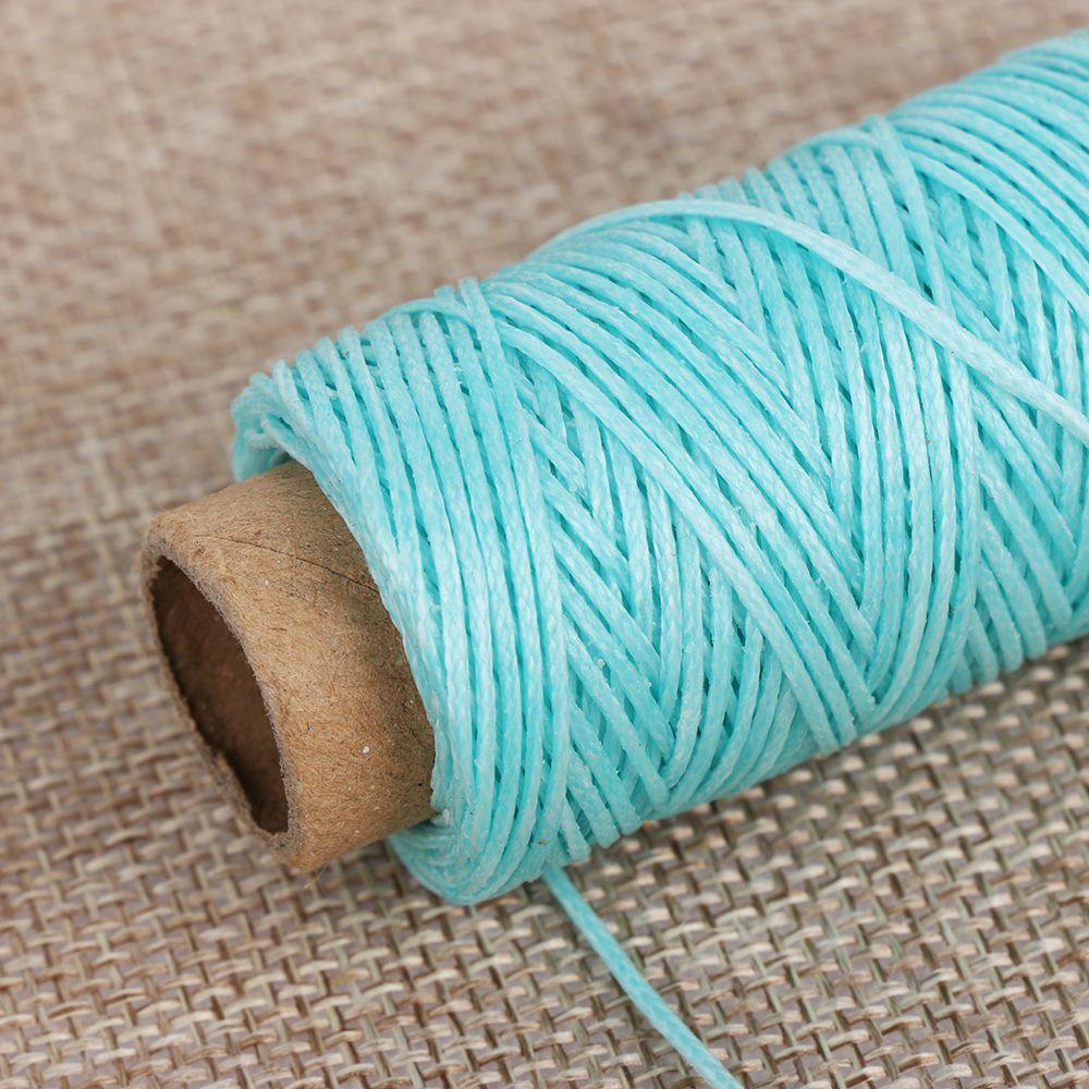 50Meters Durable Flat Hand Stitching Handicraft Leather Waxed Thread Sewing Line Cord