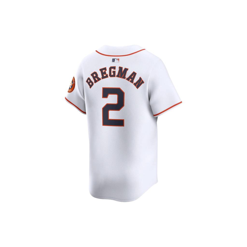 Nike X MLB Алекс Брегман Хьюстон Астрос Буква Номер Повседневная Футболка с Коротким Рукавом Мужские Топы Белая T7LMHUHOHU9-00D