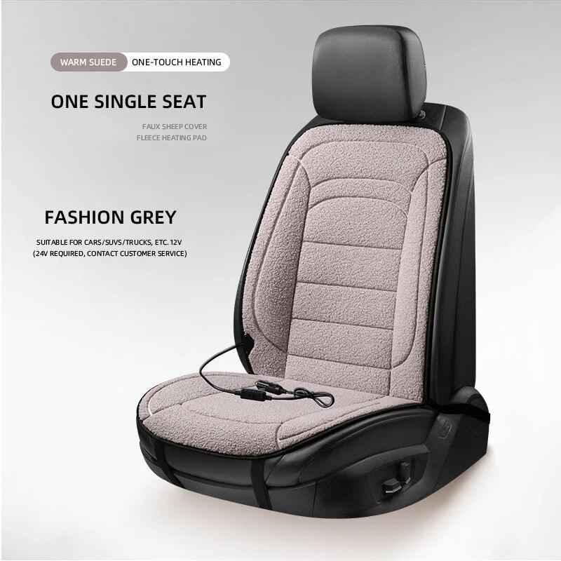 12 В с подогревом наволочка для автомобильного сиденья из овечьей шерсти, автомобильный чехол, теплая зимняя бытовая подушка, универсальные автомобильные аксессуары для автомобиля