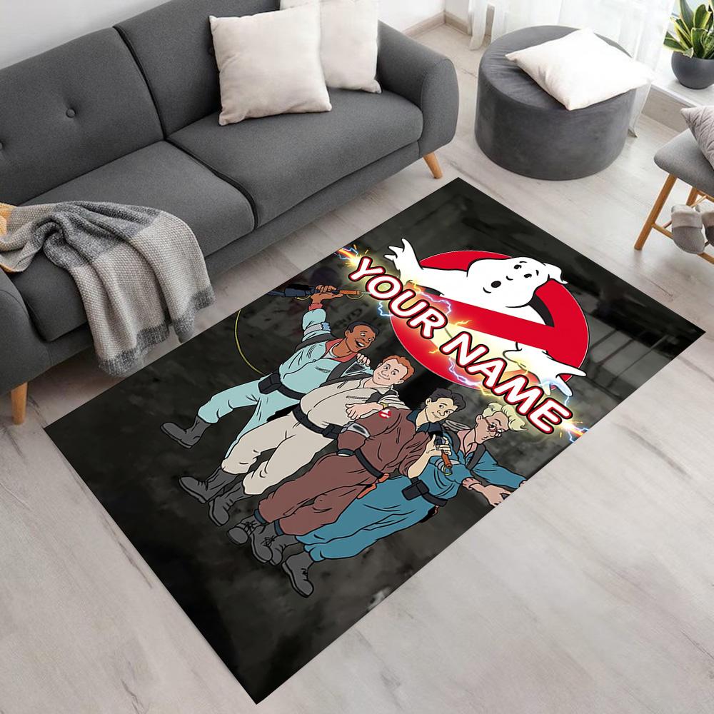 Ghostbusters Personalized Name Floor Mat Suitable for Game Room Playrooms Entryway Living Rooms Antislip Carpet Decorate Offices