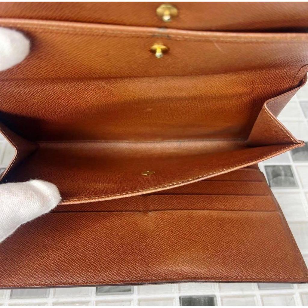 Used t65 LOUIS VUITTON Louis Vuitton Monogram Folding Wallet Long Wallet