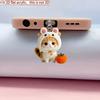 Cute Rabbit and Cat-Shaped Phone Dust Plug, Acrylic Phone Dust Plug Pendant, Protects the Phone's Interface and Adds Personality