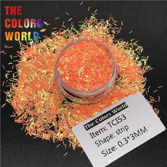 TCT-199 перламутровые переливающиеся цвета 0,3*3 мм мишурная полоска короткая планка для украшения ногтей гель для ногтей блестки для тела ручная работа