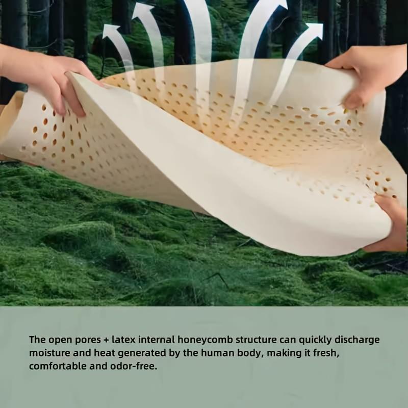 Латексная подушка Гладкая Удобная Подушка для сна Дышащая Прочная Эргономичная поддержка Латексная подушка для Спальни Общежития Отеля Постельные принадлежности