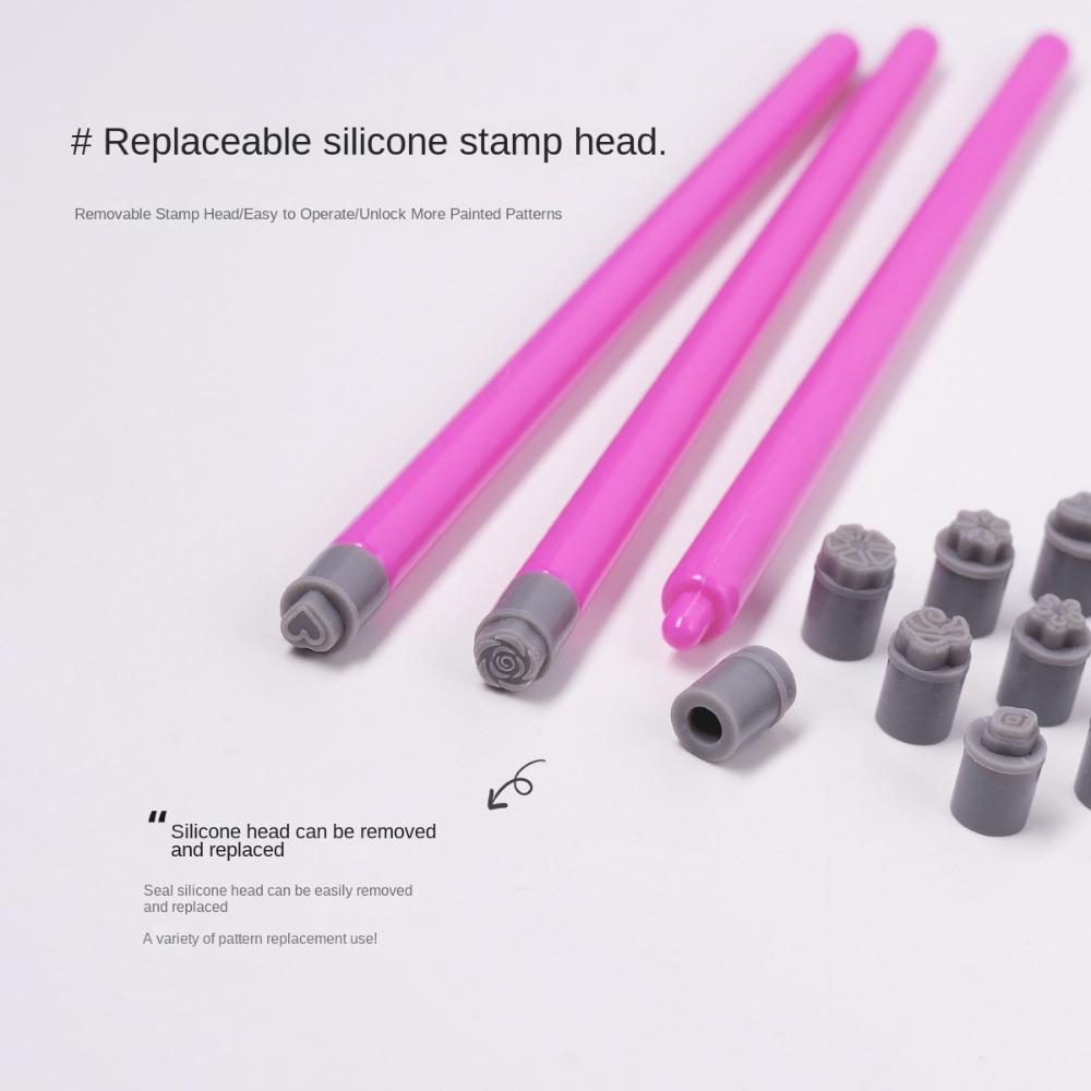 3D Сердце/Ромашка/Бабочка Штамп Ручка для дизайна ногтей Безалкогольный Маникюрный инструмент для штамповки ногтей