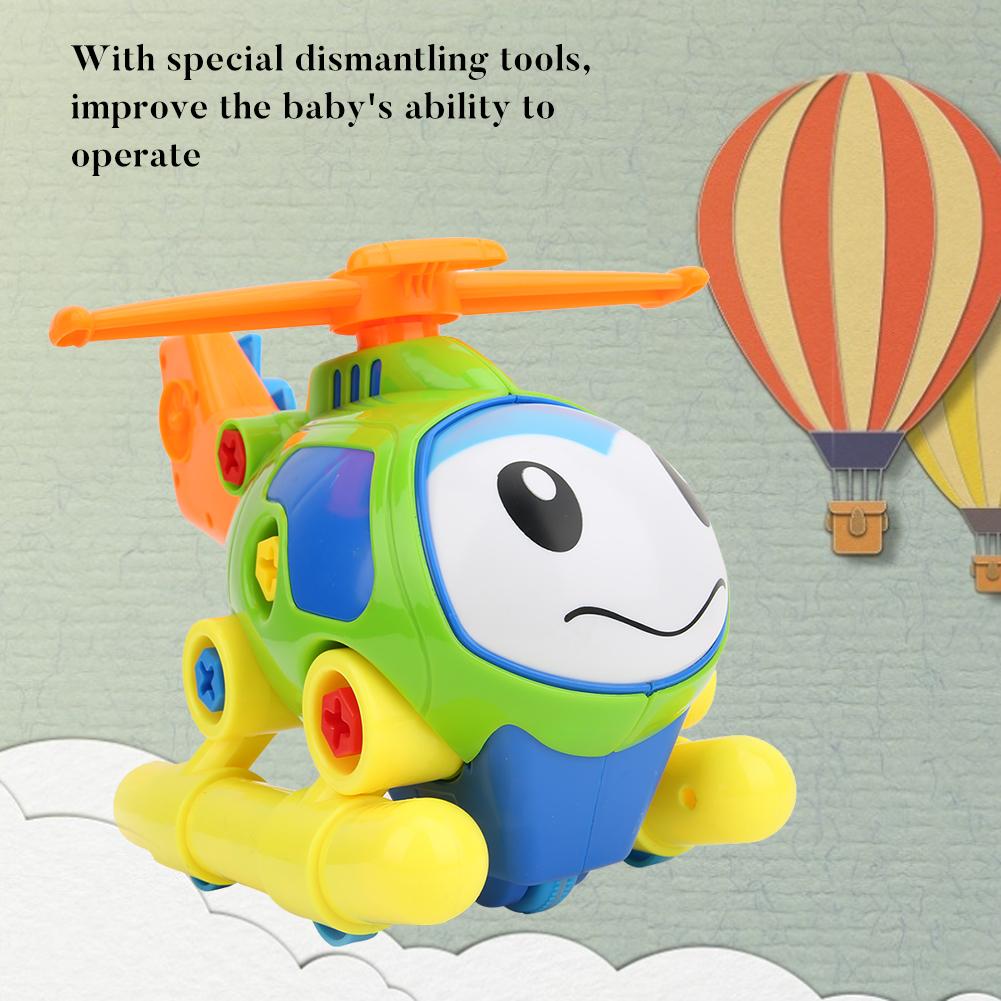 Детская сборная модель вертолета, игрушка с инструментом для снятия, головоломка, игрушка в подарок, мультфильм