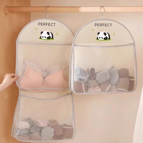 Сетчатый мешок для хранения большой вместимости, органайзер для гардероба, дышащая подвесная сетка для хранения нижнего белья, носков, полотенец, для спальни, общежития, путешествий