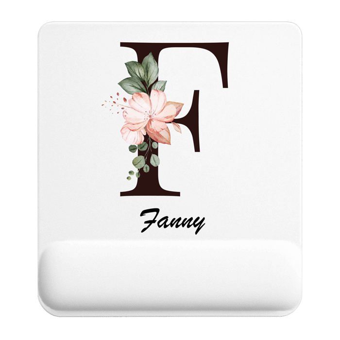 Tapis de souris - PLANETEE - Fanny Lettre Fleur - Multicolore - 22×18 cm - 3 mm