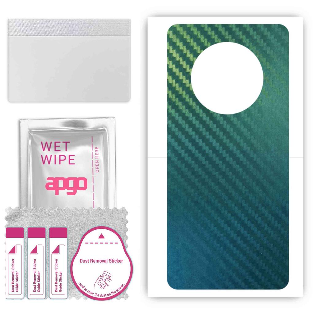 apgo Protective Skin Sticker for the back compatible with Huawei Mate 40E, Wrap Film, Foil, Vinyl - Pattern Carbon Chameleon CAKA1