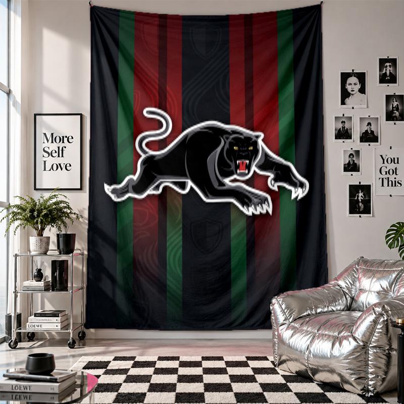 Penrith Panthers Wall Tapestry Home Decor Wall Hanging Cloth for Bedroom Living Room Background
