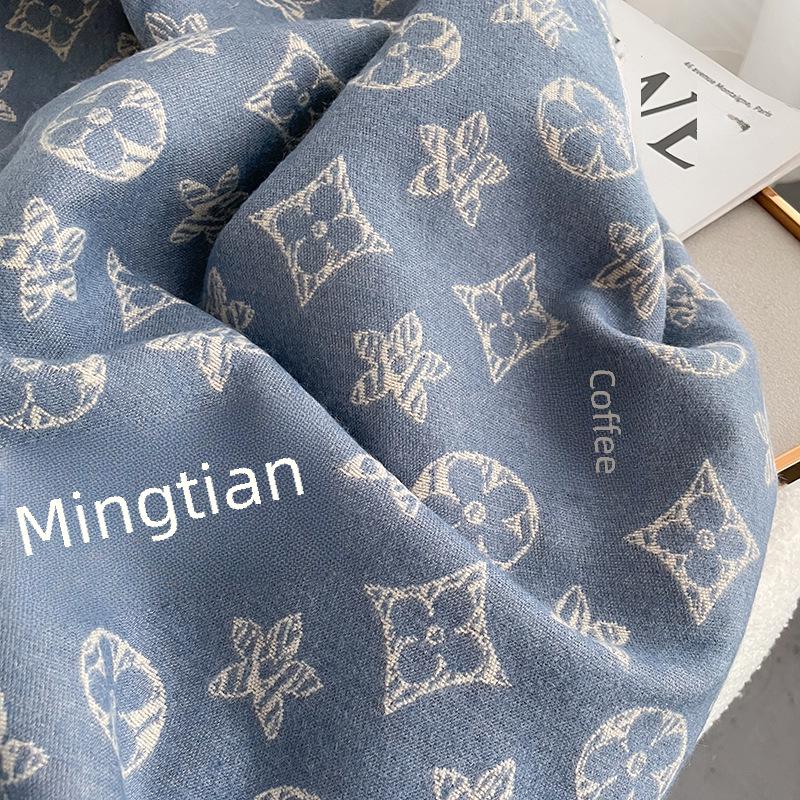 Double-Sided Imitation Cashmere Star Scarf: Women’s Fashionable Autumn/Winter Shawl