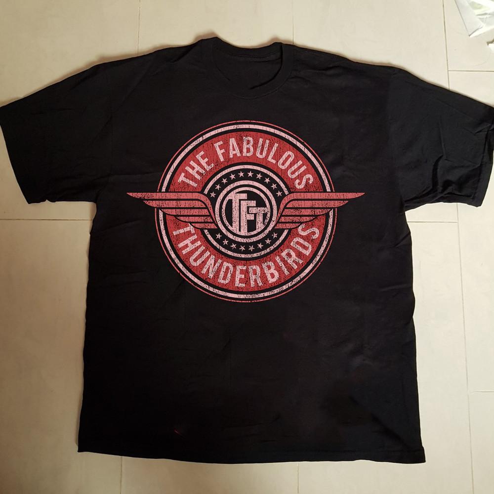 The fabulous Thunderbirds Band Logo Black Color Size Shirt BL364 Unisex T-Shirt