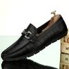 FashionGenuine Leather Men Casual Shoes Retro Luxury Brand Classic Mens Loafers Moccasins Man Quality Breathable Business Slip On Shoes