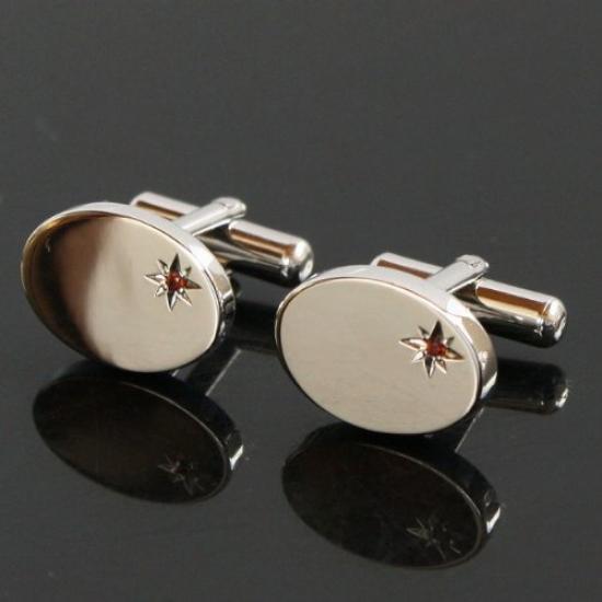 Мастерская запонок Камакура, гранатовые запонки с камнем рожденным в январе jc001-a-1