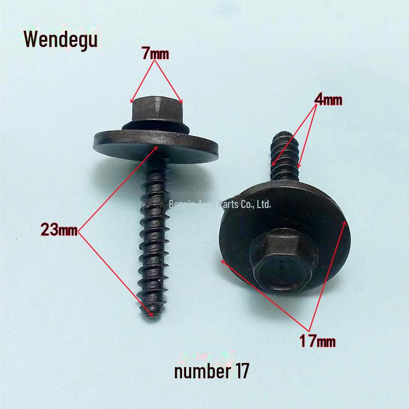 Универсальные высокопрочные винты для шасси, решетки радиатора, крыла, фары и водяного бака