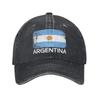 Флаг Аргентины Аргентина Бейсболки Винтажные Потертые Выстиранные Snapback Кепка Унисекс Женские Регулируемые Кепки Шляпа